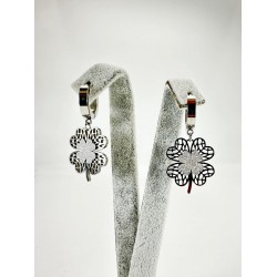 Gümüş Simli Yonca Küpe